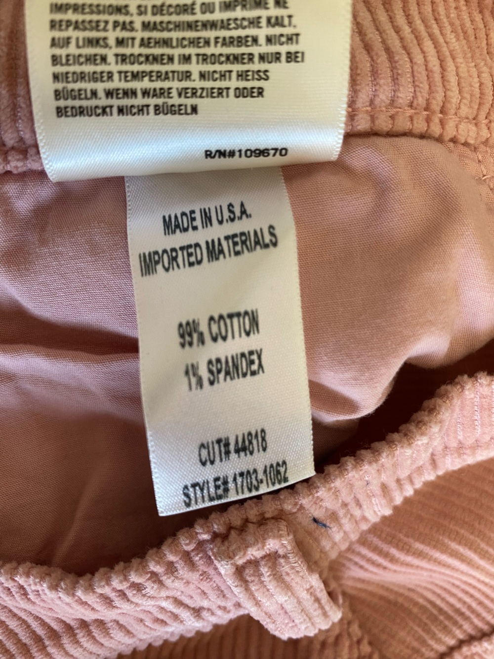 Citizens of Humanity Pink Corduroy Chloe Mid-rise Super Flare Jeans Size 27 - Picture 6 of 10